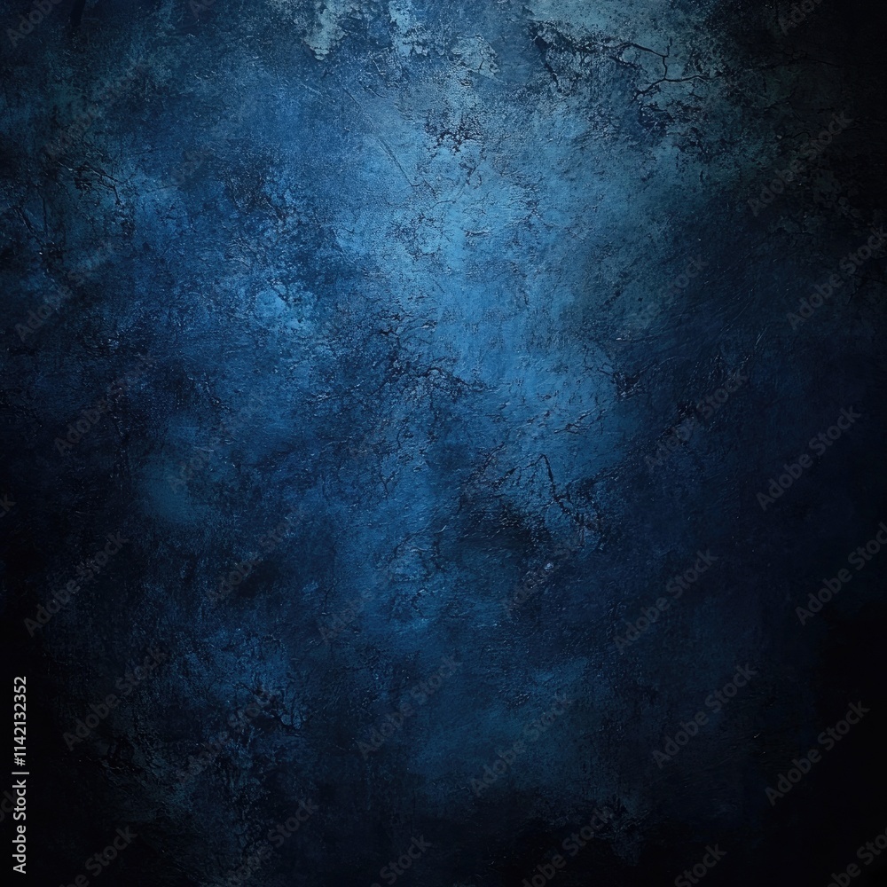Fototapeta premium A dark blue background featuring a distressed grunge texture design