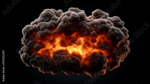 Fiery Explosion: A powerful explosion, captured in a dramatic black-and-white image. The shockwave erupts with a forceful intensity, creating a mesmerizing spectacle of energy and chaos. 