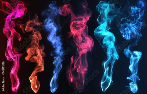 Wallpaper Mural There are many distinct and varied types of smoke on a black background Torontodigital.ca