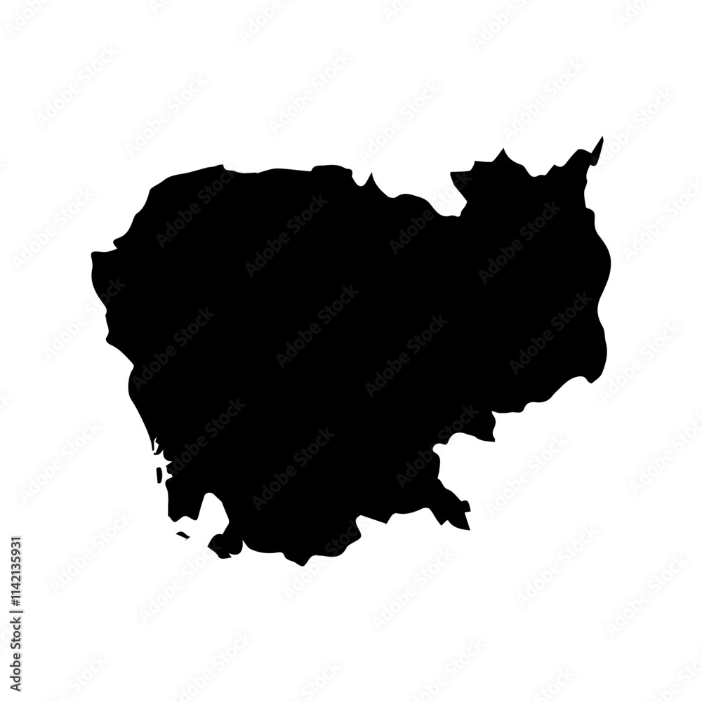 Cambodia country map icon vectors illustration symbol design Cambodia country map icon vectors illustration symbol design