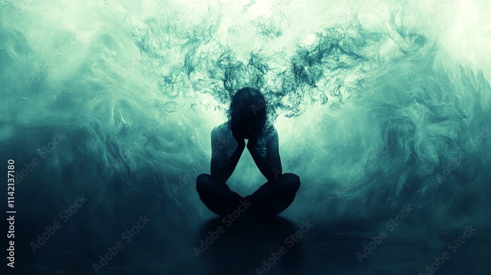 Emotional reflection in a surreal atmosphere. Emotional reflection in a surreal atmosphere.