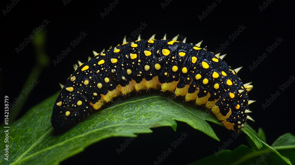 Fototapeta premium caterpillar on a leaf