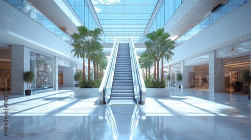 escalator located in a mall hospital s automated escalator and the subwa