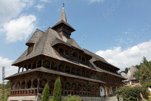 Romania Barsana Monastery on a cloudy summer day