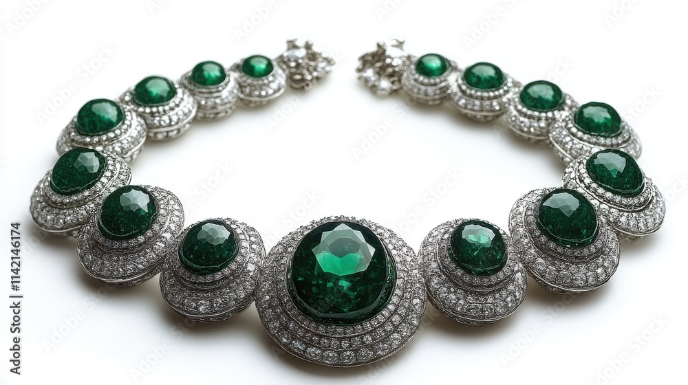 isolated on a high white background a green necklace and earrings isolated on a high white background a green necklace and earrings