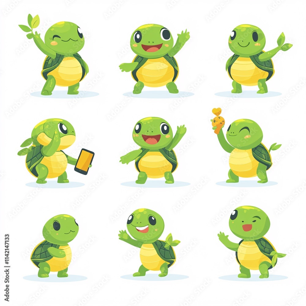 Obraz premium set of funny cartoon monsters