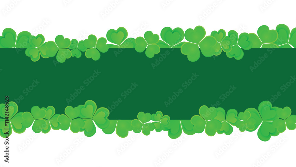 Shamrock Green Frame with Place for Text. National Irish spring holiday Happy Saint Patrick's Day concept vector Shamrock Green Frame with Place for Text. National Irish spring holiday Happy Saint Patrick's Day concept vector