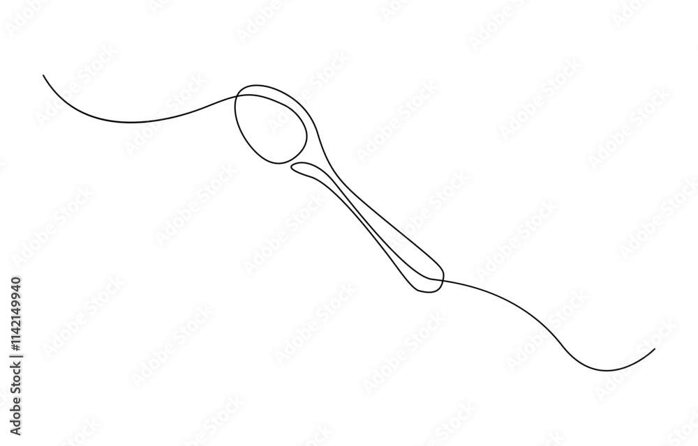 Spoon fork place mat one line drawing continuous, One line art illustration of knife and fork isolated on white background, Serving spoon, Icon, Vector drawing, One line art, A simple drawing. Spoon fork place mat one line drawing continuous, One line art illustration of knife and fork isolated on white background, Serving spoon, Icon, Vector drawing, One line art, A simple drawing.