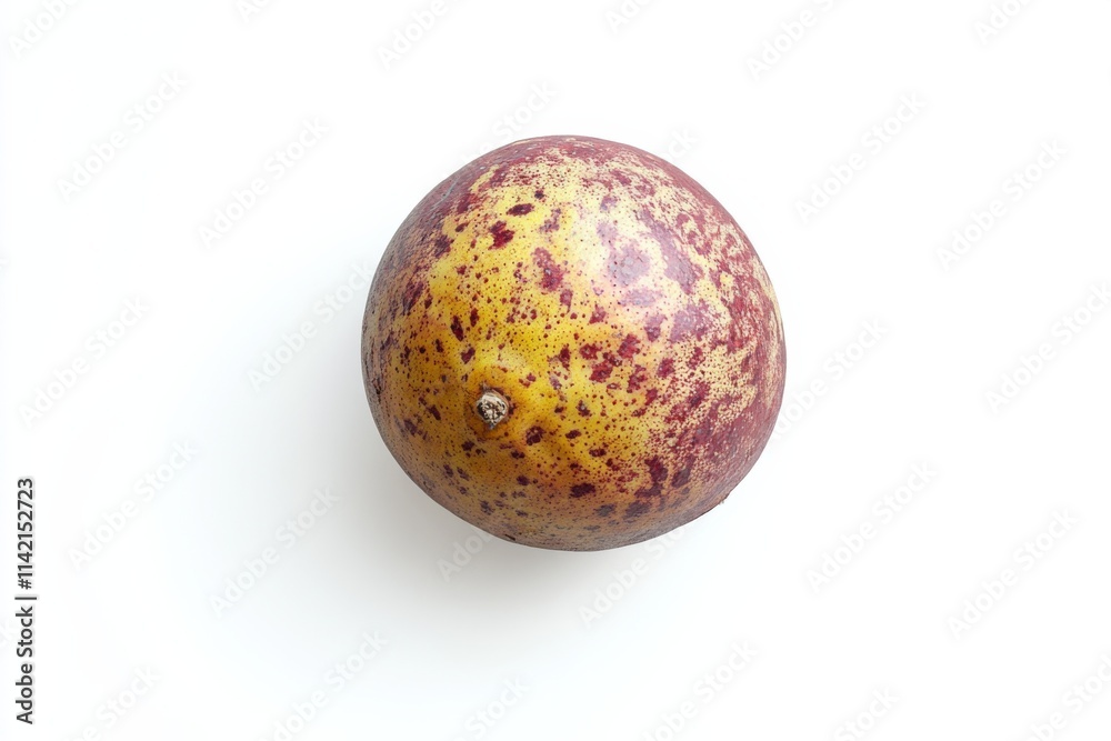 Passion fruit on white plain, isolated top view, high contrast, fruit photography Passion fruit on white plain, isolated top view, high contrast, fruit photography