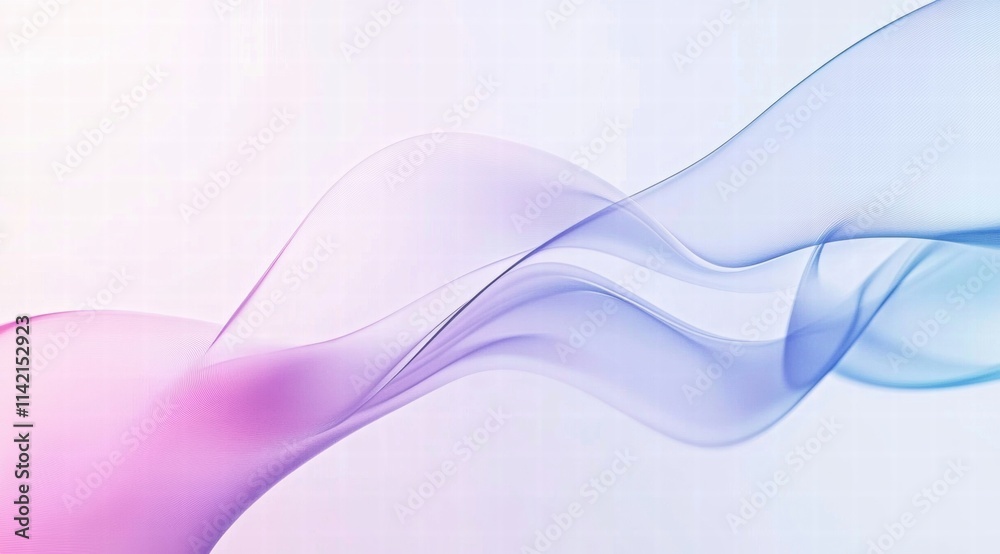3D render, abstract background with curved lines in blue and purple colors, gradient 3D render, abstract background with curved lines in blue and purple colors, gradient