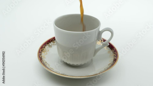 cup of coffee on white background