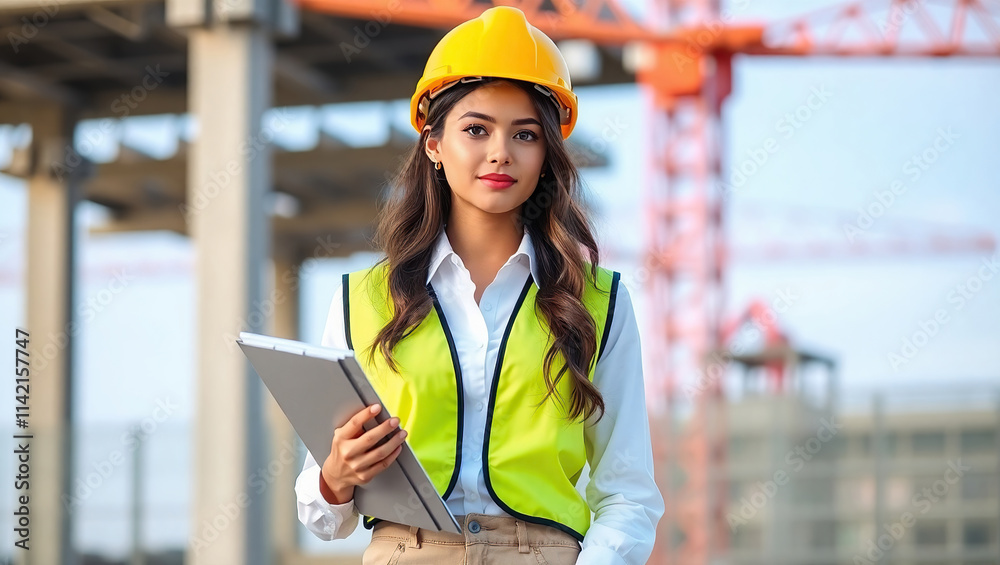 Confident Female Site Supervisor A Portrait of Leadership Confident Female Site Supervisor A Portrait of Leadership