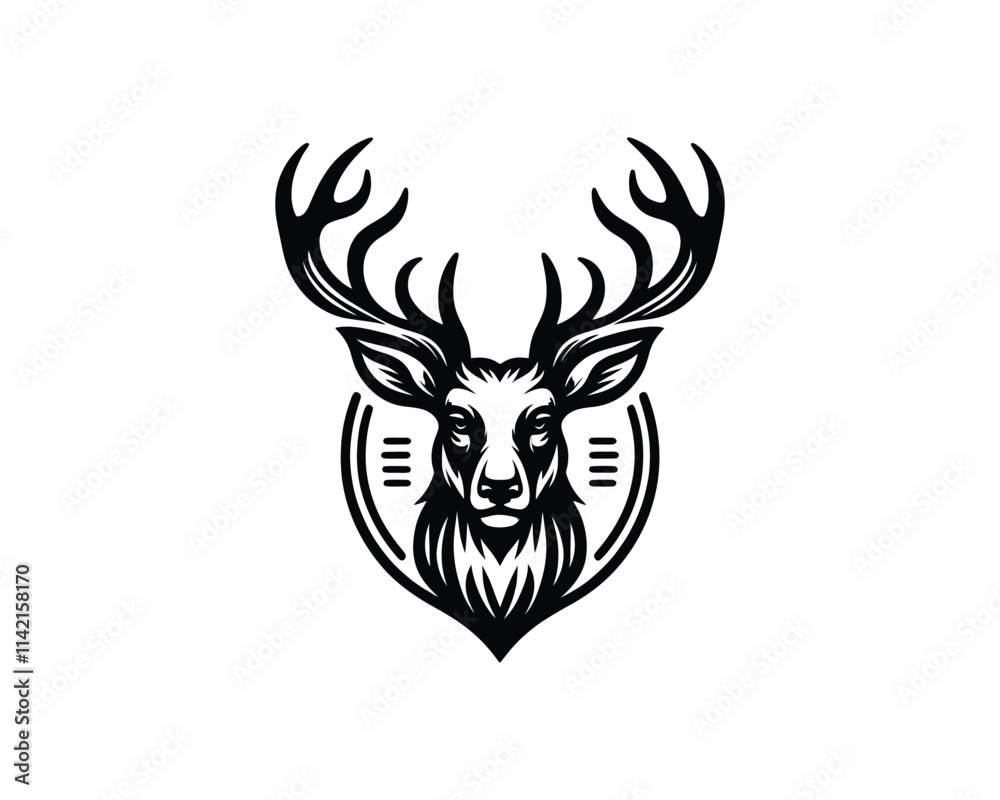 Deer logo vector template. Deer head logo icon vector illustration. Deer logo design for t-shirts Deer logo vector template. Deer head logo icon vector illustration. Deer logo design for t-shirts