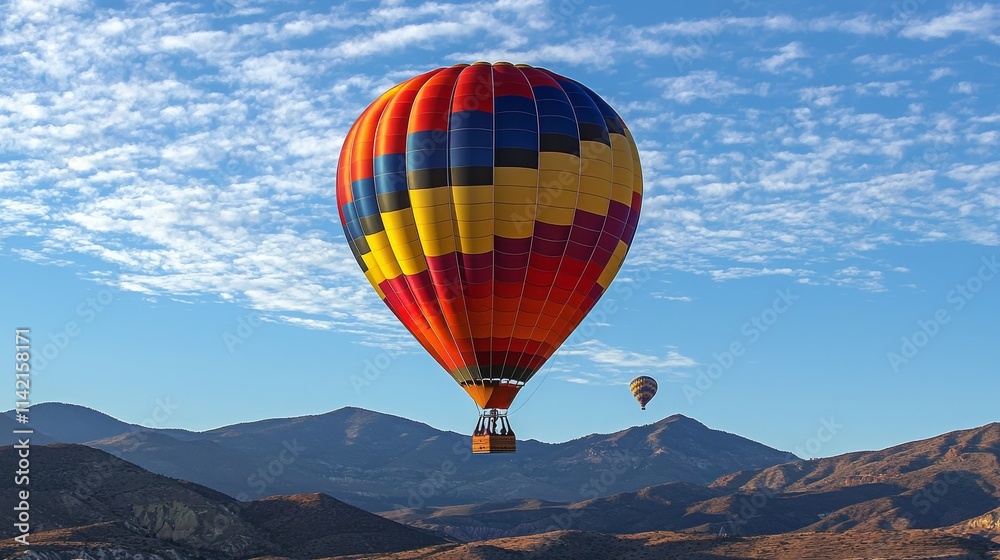 Obraz premium Vibrant Hot Air Balloons in a Clear Sky