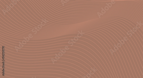Luxury Mocha Mouse  vector background. Soft abstract background design. Modern wavy line pattern in mocha mousse tones. Premium soft stripe texture for business banner