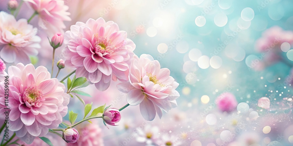 Delicate Petals in Pastel Hues, floral background Delicate Petals in Pastel Hues, floral background