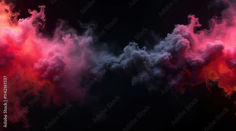 Abstract Design with Interlaced Fluorescent Flares