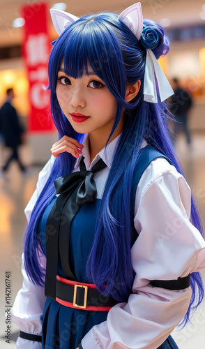Cute Cosplay Fan Dressed in Stunning Modern Asian-Themed Attire