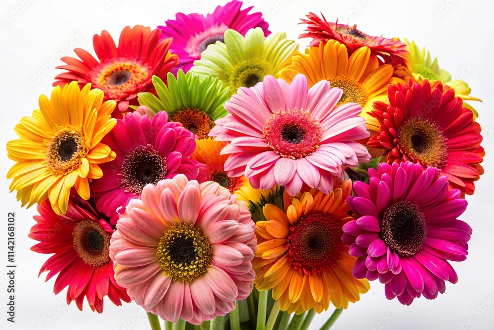 Vibrant Gerbera Daisy Bouquet - Wide Angle Photography Vibrant Gerbera Daisy Bouquet - Wide Angle Photography