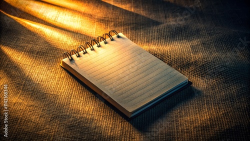 Linen Notepad Silhouette Photography: Dark Shadows, Soft Light