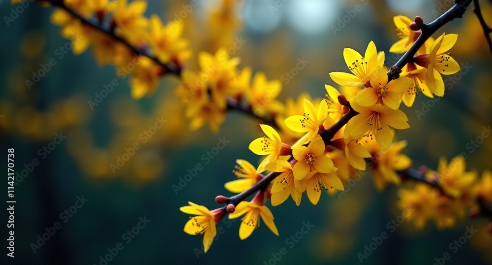 Forsythia (Spring) – Bright yellow flowering shrubs signaling spring. A vibrant spring scene with yellow forsythia flowers in full bloom, symbolizing renewal and growth. Forsythia (Spring) – Bright yellow flowering shrubs signaling spring. A vibrant spring scene with yellow forsythia flowers in full bloom, symbolizing renewal and growth.