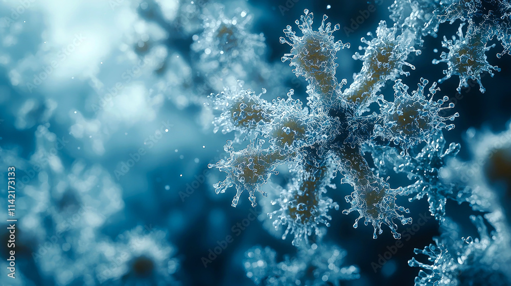 Fototapeta premium Intricate ice crystal close-up.