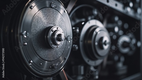 Wallpaper Mural Close-up of intricate mechanical components showcasing precision engineering in a workshop Torontodigital.ca