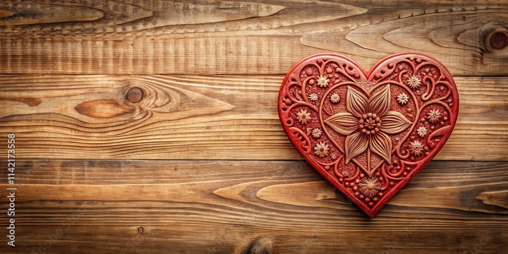 A delicate red heart carved into a wooden plank with intricate designs and patterns , affection, sweetheart, affection, sweetheart A delicate red heart carved into a wooden plank with intricate designs and patterns , affection, sweetheart, affection, sweetheart