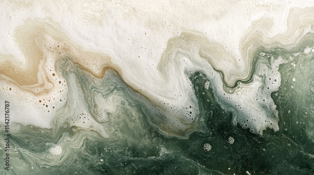 Fototapeta premium Abstract Swirling Paint Creates A Marble Effect