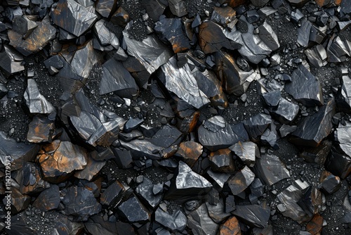 Wallpaper Mural Photo of Big pile of natural black coals. Background texture for backdrops or mapping Torontodigital.ca