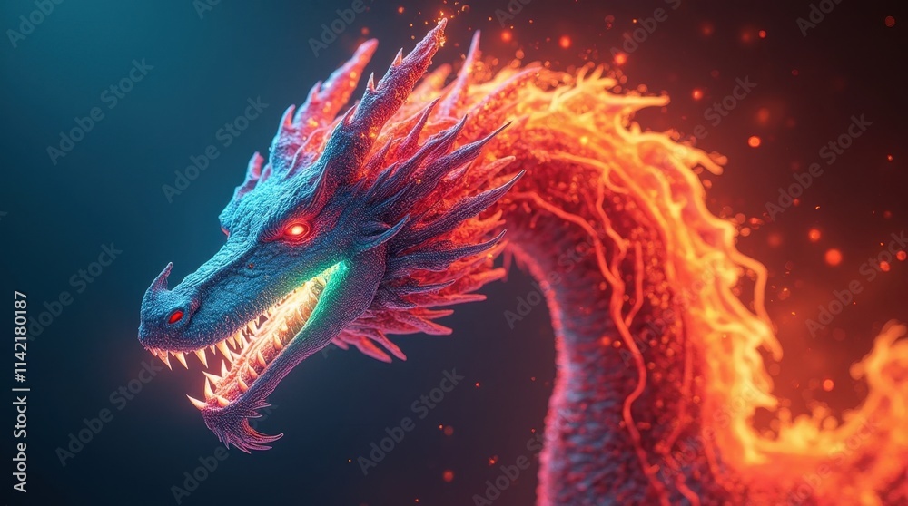 Fire-Breathing Dragon Light Painting Fire-Breathing Dragon Light Painting