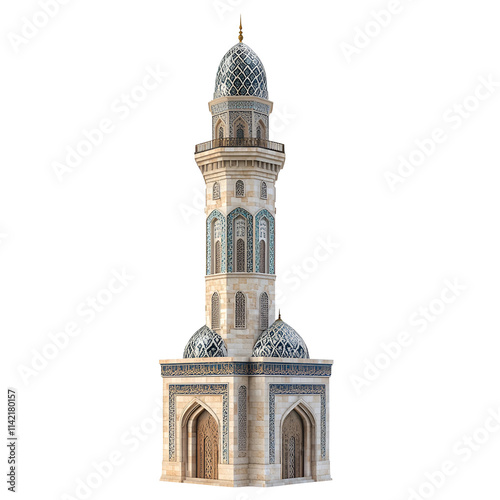 Minar isolated on white background