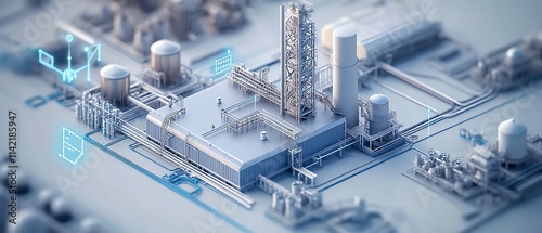 Carbon capture process using CCUS, capturing carbon dioxide from industrial emissions, sustainable environmental technology, reducing pollution, ecofriendly carbon storage solution photo