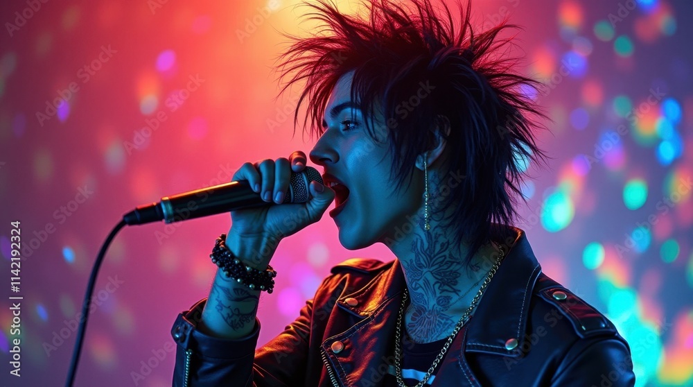 Punk Rock Musician Portrait Punk Rock Musician Portrait