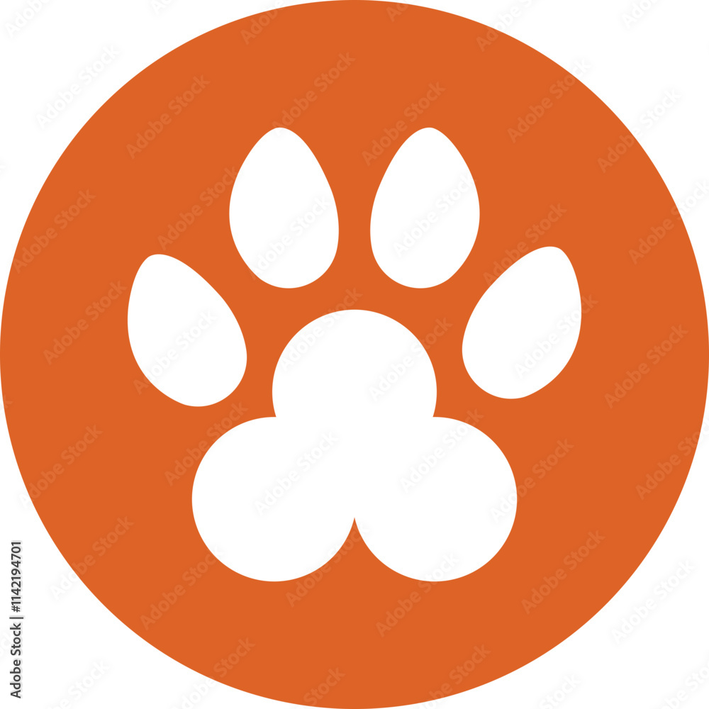 Rabbit Footprint glyph circle icon Rabbit Footprint glyph circle icon