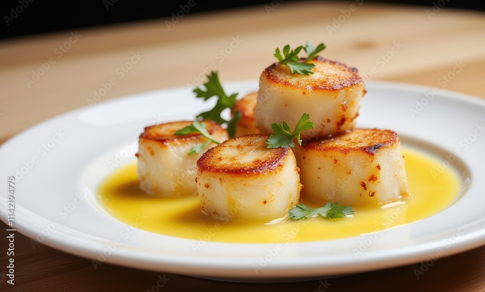 Delicious seared scallops with citrus sauce Delicious seared scallops with citrus sauce