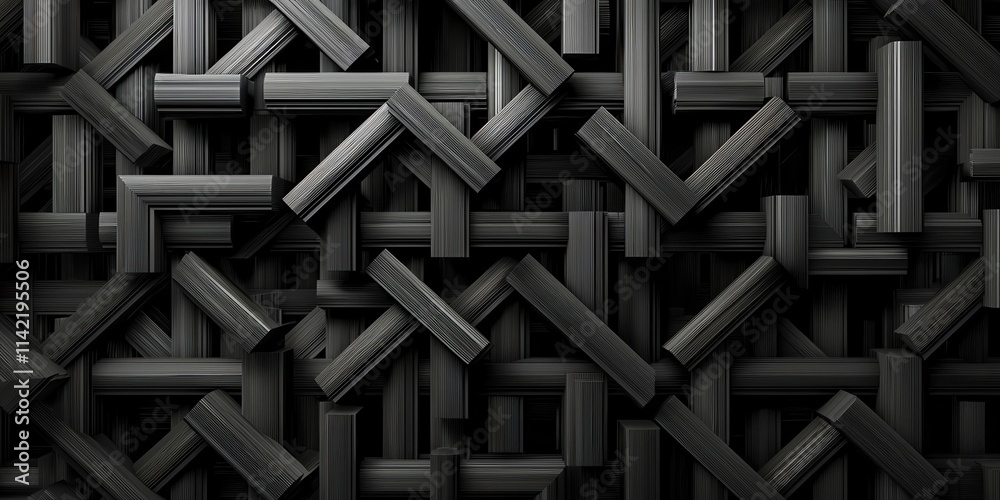 Black and white photo of wood with a pattern of squares Black and white photo of wood with a pattern of squares