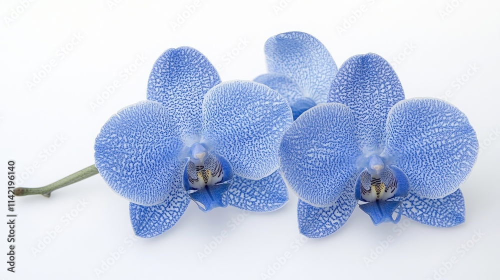 Fototapeta premium Beautiful blue orchid flowers isolated on white background