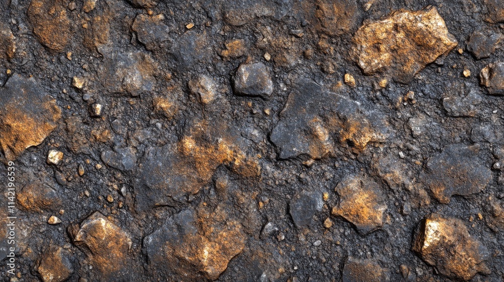 Dark Grey and Orange Rock Surface Texture Dark Grey and Orange Rock Surface Texture