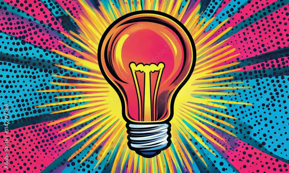 creative idea colorful bulb illustration