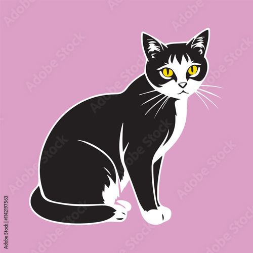 Adorable Cat Vector Illustration | Cute and Playful Design