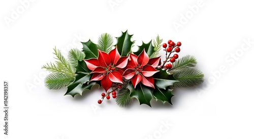 Stechpalmen Arrangement Weihnachtliche Karte