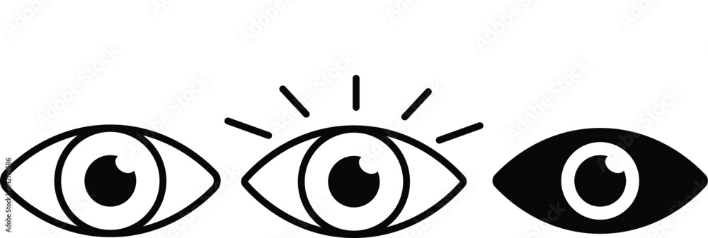 eye icon set. eyesight symbol , eye, view, vision icons in flat style. eye view icon sign vector eye icon set. eyesight symbol , eye, view, vision icons in flat style. eye view icon sign vector