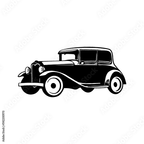 HOD ROD VINTAGE CLASSIC CAR DESIGN VECTOR ILLUSTRATION