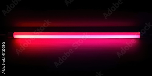 Red light is lit up on a black background