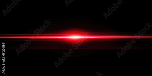 Red line is shown on a black background