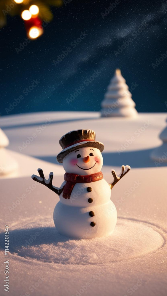 Obraz premium snowman on the snow