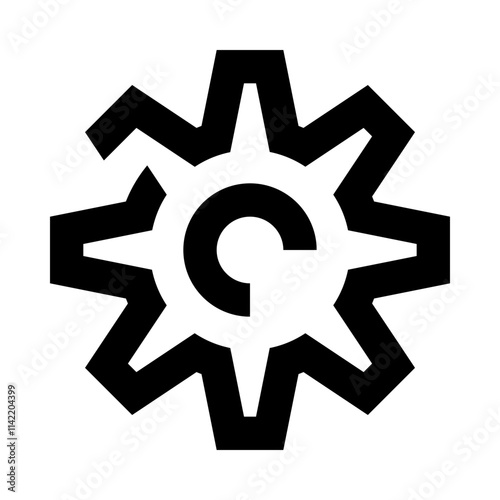 Gear Cogwheel Line Icon