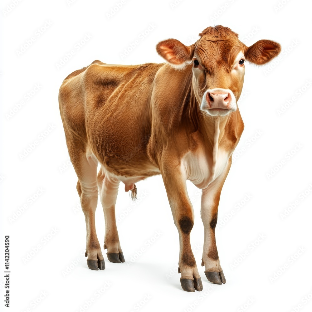 brown cow isolated on white background brown cow isolated on white background