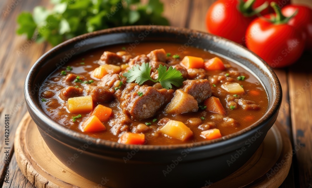 Hearty beef stew with fresh vegetables Hearty beef stew with fresh vegetables